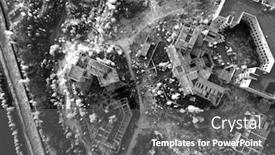  Presentation with infrared - Audience pleasing PPT theme consisting of infrared-landscape-abandoned-construction-site backdrop and a gray colored foreground