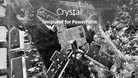  Presentation with infrared - PPT theme enhanced with infrared-landscape-abandoned-construction-site background and a gray colored foreground