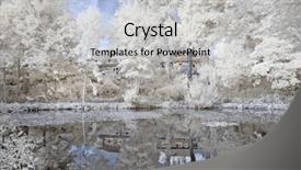  Presentation with infrared - Beautiful PPT theme featuring infrared landscape showing a lake backdrop and a light gray colored foreground