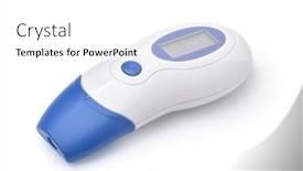  Presentation with infrared - PPT theme featuring infrared-medical-thermometer-isolated background and a white colored foreground