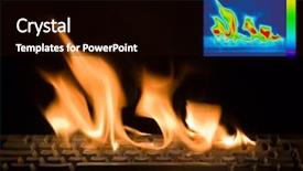  Presentation with diagram - Colorful presentation design enhanced with infrared radiation - burning keyboard with thermal image backdrop and a black colored foreground