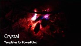  Presentation with burning coal - Beautiful slide deck featuring infrared radiation - red hot charcoal or coal backdrop and a  colored foreground