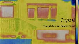  Presentation with radiation - Colorful slides enhanced with infrared radiation - thermal image of a heat backdrop and a  colored foreground