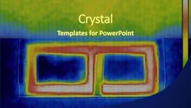  Presentation with radiation - Presentation design enhanced with infrared radiation - thermal image of a heat background and a  colored foreground