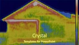  Presentation with radiation - Amazing slides having infrared radiation - thermal image of a house backdrop and a  colored foreground