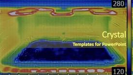  Presentation with electrical - Audience pleasing presentation consisting of infrared radiation - thermal image of electrical oven backdrop and a tawny brown colored foreground