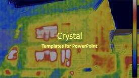 Presentation with radiation - Beautiful PPT theme featuring infrared radiation - thermal image of the house backdrop and a tawny brown colored foreground