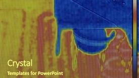  Presentation with inspection - Colorful presentation theme enhanced with infrared radiation - underfloor heating inspection thermal image backdrop and a  colored foreground