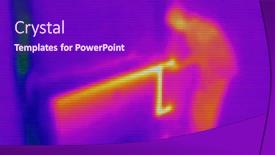  Presentation with infrared - Presentation theme consisting of infrared-thermal-photography background and a violet colored foreground