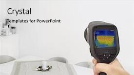  Presentation with infrared - Slide deck enhanced with infrared wall heating heat loss background and a white colored foreground