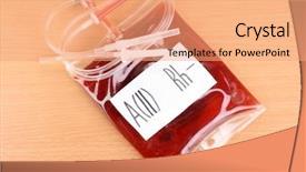  Presentation with infusion - Colorful slide set enhanced with infrastructure hospitals - bag of blood and infusion backdrop and a  colored foreground