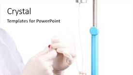  Presentation with infusion - Amazing presentation theme having infrastructure hospitals - nurse doing infusion isolated backdrop and a white colored foreground