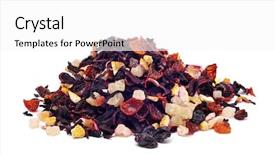  Presentation with dry fruits - Presentation theme having hibiscus to prepare herbal tea background and a white colored foreground