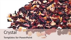  Presentation with dry fruits - Colorful presentation theme enhanced with hibiscus to prepare herbal tea backdrop and a lemonade colored foreground
