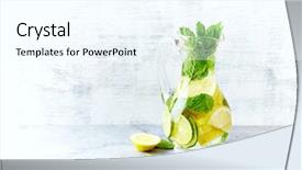  Presentation with infused water - Cool new PPT theme with infused water in a jug backdrop and a cool aqua colored foreground
