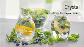  Presentation with infused water - Beautiful slides featuring infusion - jars of infused water backdrop and a soft green colored foreground