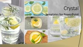  Presentation with sacred geometry symbol collage - Cool new presentation theme with infusion sets - collage with lemonade in glassware backdrop and a light gray colored foreground