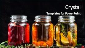  Presentation with fruit drink - Cool new slide deck with infusion sets - fruit alcohol drink backdrop and a black colored foreground