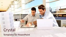  Presentation with capstone project - PPT theme having ingenieria - young architects working on project background and a lemonade colored foreground