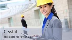  Presentation with asian culture and food - Audience pleasing slides consisting of ingenieria industrial - pretty asian woman working backdrop and a light blue colored foreground