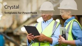  Presentation with team - Audience pleasing slide deck consisting of ingenieria industrial - working in team backdrop and a  colored foreground