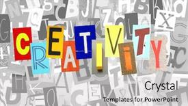  Presentation with alphabet - Beautiful slides featuring ingenuity - collage of newspaper alphabet backdrop and a light gray colored foreground