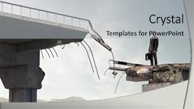  Presentation with overcome - Beautiful PPT theme featuring ingenuity - he is determined to overcome backdrop and a light gray colored foreground