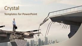  Presentation with overcome - Slide deck with ingenuity - he is determined to overcome background and a sky blue colored foreground