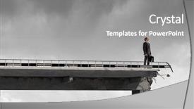  Presentation with overcome - Amazing PPT theme having ingenuity - he is determined to overcome backdrop and a gray colored foreground