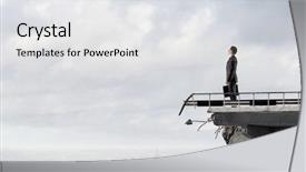  Presentation with overcome - Presentation featuring ingenuity - he is determined to overcome background and a white colored foreground