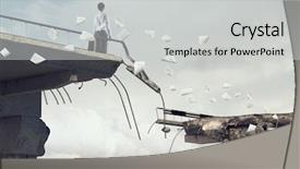  Presentation with overcome - PPT theme consisting of ingenuity - he is determined to overcome background and a light gray colored foreground