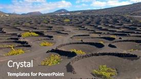  Presentation with region - Colorful slide set enhanced with ingenuity - la geria - vineyard region backdrop and a gray colored foreground