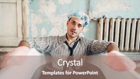  Presentation with competive swimming - Colorful presentation theme enhanced with ingenuity - naive businessman in swimming hat backdrop and a coral colored foreground