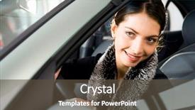  Presentation with airplane wing through airplane window - Amazing PPT theme having ingenuity - portrait of vivid brunette looking backdrop and a tawny brown colored foreground