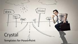  Presentation with way - Colorful presentation design enhanced with ingenuity - running the way backdrop and a light gray colored foreground