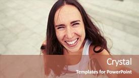  Presentation with pavement - PPT theme with ingenuity - young beautiful woman with ingenuous background and a red colored foreground