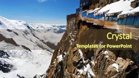  Presentation with france - PPT theme having inginer - aiguille du midi haute savoie background and a tawny brown colored foreground