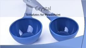  Presentation with measuring ingredient - Presentation theme featuring ingredient-measuring-scoop-or-spoon background and a light blue colored foreground