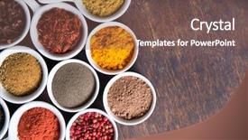  Presentation with food additives - Beautiful presentation theme featuring ingredients and natural food additives backdrop and a violet colored foreground