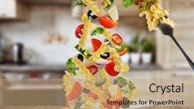  Presentation with gravity - Audience pleasing presentation design consisting of ingredients concept of low gravity backdrop and a coral colored foreground