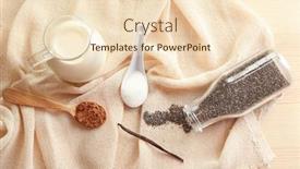  Presentation with pudding - Slide set consisting of ingredients-for-chia-seed-pudding background and a lemonade colored foreground