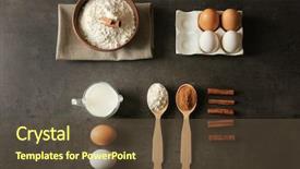  Presentation with cinnamon - Theme with rollo - ingredients for cinnamon rolls background and a tawny brown colored foreground