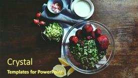  Presentation with beetroot - PPT theme having ingredients-for-cold-beetroot-soup background and a wine colored foreground
