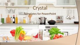  Presentation with cooking - Cool new theme with ingredients for cooking on table backdrop and a lemonade colored foreground