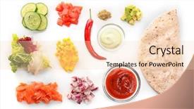  Presentation with fish tacos - Slides consisting of ingredients for fish tacos background and a lemonade colored foreground