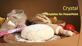  Presentation with pasta - Beautiful presentation featuring ingredients-for-homemade-pasta backdrop and a tawny brown colored foreground