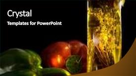  Presentation with italian food - PPT theme having ingredients for italian food background and a black colored foreground