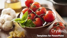  Presentation with pasta - Cool new PPT layouts with ingredients-for-italian-pasta-dish backdrop and a tawny brown colored foreground