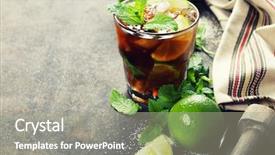  Presentation with sugar cubes - Amazing presentation design having ingredients for making mojitos ice cubes mint leaves sugar and lime on rustic background backdrop and a gray colored foreground