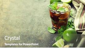  Presentation with sugar cubes - Presentation theme having ice cubes mint leaves sugar background and a gray colored foreground